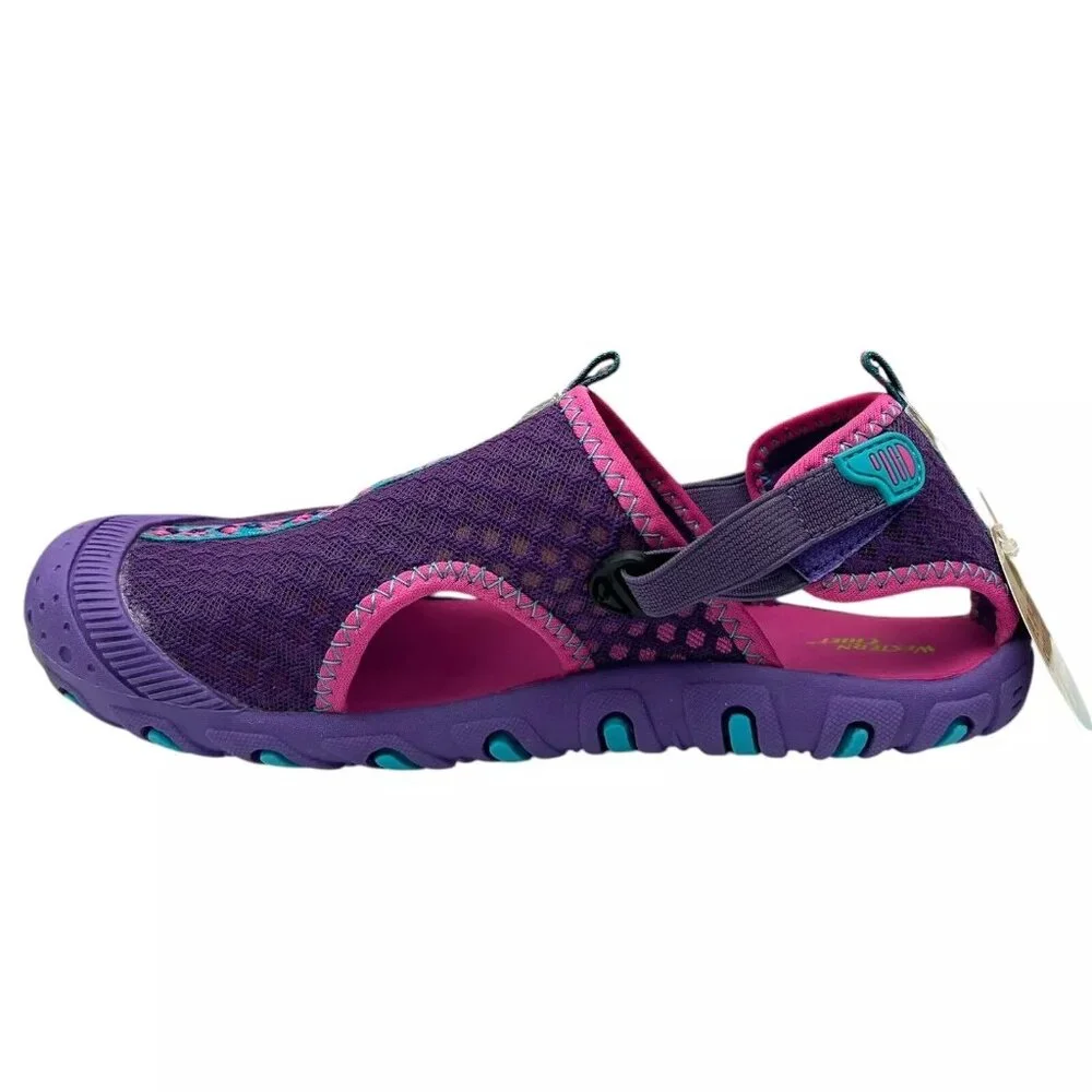 Western Chief Youth Girl's Rainier Sport Sandals Size‎ 5-6 Purple Quick-Drying
